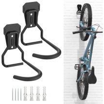 Crochets Vélo, Supports de Cintre de Vélo en Fer, Support Mural de Rangement pour Vélos Robuste en Forme de l, Support Vertical de Vélo Pratique pour