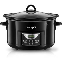 Pentola per Cottura Lenta, Slow Cooker, Capienza 4.7 lt, fino a 6 Persone, Spegnimento Automatico, 2 Impostazioni Cottura e Funzione mantenimento in