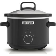Pentola a cottura lenta Crockpot ciotola in ceramica rimovibile e facile da pulire 2,4 litri (1—2 persone) nero [CSC046X]