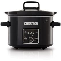 Crock-pot Pentola per Cottura Lenta, Capienza 2.4 Litri, Adatta Fino a 2 Persone, Digitale, Programmabile, Nero, 2.4 Litri