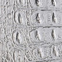 Wallface - 1 échantillon S-13520 croco silver met/silver Structure Collection échantillon revêtement mural au format A5