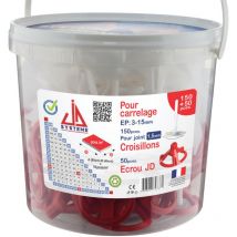 Jd Systeme - Croisillons autonivelants 1.5 mm avec écrous