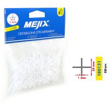 Croisillons d'écartement 1 mm MEJIX 180121 - 250 pièces