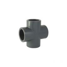 Croix pvc pression diamètre 25 mm à coller