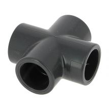Croix pvc pression femelle Ø25 90°, lot de 10
