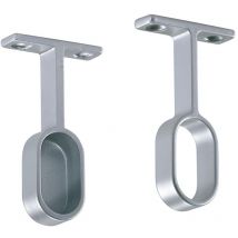 Support de Barre de Toit Latéral 30X15 Chrome Mat
