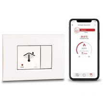 Cronotermostato WiFi a Incasso (2 moduli) gestito con app Vemer VE796000 Oikos Bianco