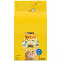 Croquettes chat au Saumon et aux Légumes 1.5KG friskies Purina