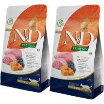 FARMINA N&D Pumpkin Cat Lamb and Blueberry Neutered Adult - nourriture sèche pour chat - 1,5 kg