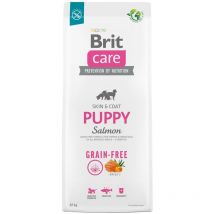Croquettes pour chiots et jeunes chiens de toutes races (4 semaines - 12 mois). Brit Care Dog Grain-Free Puppy Saumon 12 kg