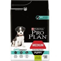 Croquettes Pro Plan Puppy Medium Sensitive Digestion : 3 kg