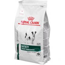 Veterinary Satiété Gestion du Poids Petits Chiens 3 kg Aliment diététique Complet pour Chiens Adultes pour Un contrôle Efficace du Poids Formule