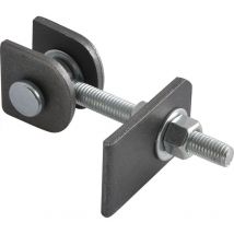 Anschweißtorband verstellbar, Länge 105 mm, Stahl blank/ verzinkt