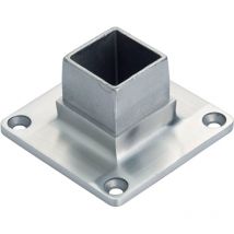 Flansch für Vierkantrohr 40 x 40 mm, Edelstahl V4A, aufgesetzt - Croso
