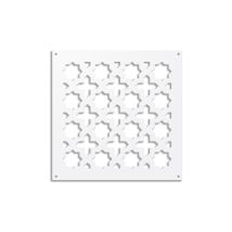 Cross - Pannello In Pvc Traforato - Parasole - Colore: Bianco - Misura: 98x98 Cm