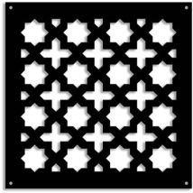 Cross - Pannello In Pvc Traforato - Parasole - Colore: Nero - Misura: 98x98 Cm
