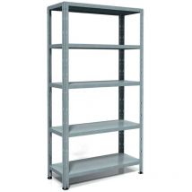 Anemos - Scaffale metallico ad incastro a 188 ripiani 100x40 h 188 cm colore Zincato mod. Firenze