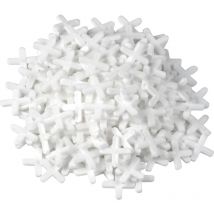 Conmetall - Meister Croci per piastrelle, 5,0 mm, pratico set da 200 pezzi, in plastica resistente, colore bianco, accessori per piastrelle,