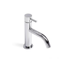 Robinet lavabo – lisse – chrome – Finition métal, Hauteur, Mode de fixation, Hauteur sous bec, Forme du bec