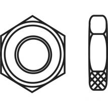 827817 Écrou hexagonal M4 din 439 acier galvanisé 100 pc(s) - Toolcraft