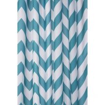 Croydex - Aqua Chevron Textile Shower Curtain, 1800mm x 1800mm