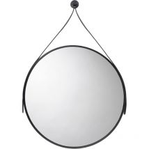 Croydex - Round Black Hanging Decorative Mirror with Hang n Lock, 60 x 60cm