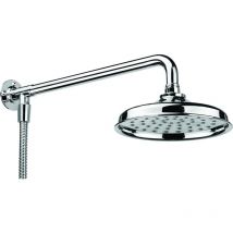 Croydex - Traditional Rain Large Round Shower Head Set (Head, Arm & Hose) Chrome