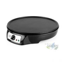 Suinga - Crêpière électrique Appareil à Crêpes Inox, Crêpes Maker, Crêpes Party, Plaque de Cuisson Antiadhésive 33 cm, Posable sur table