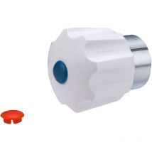 Cruzeta blanca para grifo con pastillas azules y rojas Noyon&thiebault