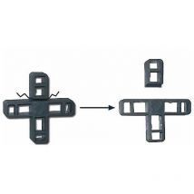 Crucetas de plastico 10 mm. bolsa 50 , Crucetas 10 mm 2120 (B-300 u.)- Tamaño: 10 mm Crucetas y alicatados en t. - JAR