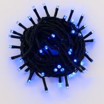 Crylight Ettroit se'rie 100 lumie'res de Noel a' led bleues chaine de 10 m avec cable noir pour l'exte'rieur IP44 extensible professionnel et