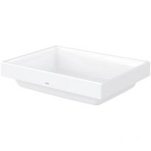 Cs Aufsatzwaschtisch, ohne Hahnloch, mit Überlauf, - Toto