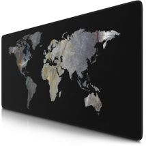 Csl-computer - csl Gaming Mauspad, xxl Schreibtischunterlage 900 x 400mm, Präzision & Geschwindigkeit, Marmor schwarz