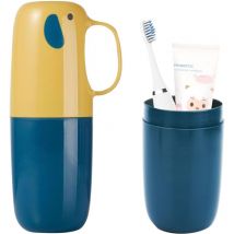 1 pcs Brosse à Dents de Voyage pour Enfants, Gobelet à Brosse à Dents en Forme de Éléphant, antibactérien, étui à Brosse à Dents pour Voyage,