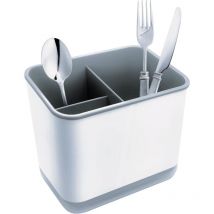 1 pcs Egouttoir à Couverts, Fourchette Cuillère Organisateur Rack Avec 3 Compartiments avec Égouttoir, pour Couteau et Fourchette, Cuillère, Panier