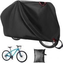 Csparkv - 1 pcs Housse Velo Exterieur Protection, Epais Noir Bache Velo Exterieur avec Trou de Verrouillage & Sac de Rangement, 200 x 110 x 70 cm,