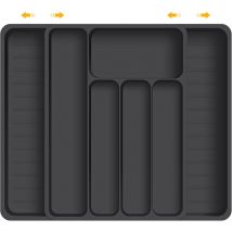 Csparkv - 1 pcs Range Couverts pour Tiroir, Range Couvert Avec 7 Compartiments, Rangement Couverts Tiroir Cuisine 36.5 28 Cm, pour Rangement de