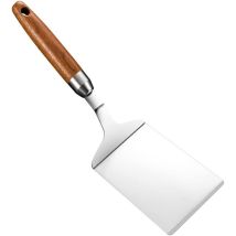 Csparkv - 1 pcs Spatule de Gril,Spatule/Grattoir Professionnelle,Spatule en Acier Inoxydable,patule à Hamburger,Excellent pour Barbecue et Plaque de