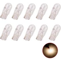 Csparkv - 10 bombillas blancas T10 de 12 v y 5 w para luz de matrícula, luces de posición laterales, 12 v cc, para luz de posición lateral de