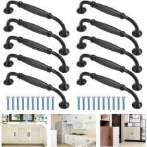 10 Pcs Poignée de Placard en Alliage d'Aluminium Poignée Armoire avec Vis Poignée de Meuble Poignée Porte Armoire Antirouille pour Tiroir Armoires