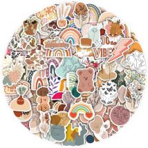 Csparkv - 100 pièces Stickers Aesthetic,Stickers Scrapbooking, Autocollant Kawaii, Stickers Autocollants pour Bouteilles D'eau, Scrapbooking, Journal