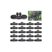 Csparkv - 10cm 20 Pièces Connecteurs t Barbelé Verrouillés Kit Raccords d'Irrigation Goutte Connecteur Verrouillage Tube Pièces d'Irrigation