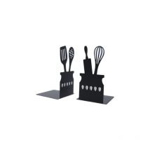 10x10x15cm Serre Livre, 2 pièces cale Livre en métal Rangement Livre Bureau bibliothèque Bureau Bookends Bloc Support de Livre Noir - Csparkv