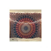130x150cm Tapisserie de literie murale indienne hippie bohème psychédélique paon tenture - Csparkv