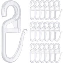 150 Pièces Crochets à Rideaux Avec Œillets, Crochet Rideau De ø 6 Mm, Crochet De Rideaux Plastique, Crochet Rideau Rail Pour Rails Et Tringles à