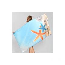 Csparkv - 150x75cm Serviette de Plage Microfibre Serviettes de Plage Serviette absorbante Ultra léger Portable pour Bronzer Sports de Plein air Yoga