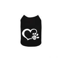 Csparkv - 15x27x15cm Black Pull Chien à La Mode Et Doux Pull pour Chien Tee Shirt Chien Respirant Vetement pour Chien Gilet De ChaîNe LéGer pour