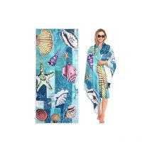 160x80cm Grande Serviette de Plage Drap de Plage, Serviette Microfibre, Serviette de Plage Anti Sable Sechage Rapide pour Plage/Piscine/Chaises de