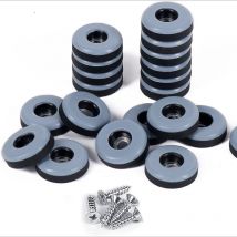 Csparkv - 19 mm (rund) - 20x Teflon-Möbelgleiter mit Schrauben - PTFE-Möbelgleiter/PTFE-Gleiter (Teflon) mit Schrauben