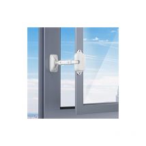 Csparkv - 19.5x9.3cm Adjustable Window Gap Size Window Limiter, Child Proof Window Safety Lock for Kids and Pets (1 Pack, White)